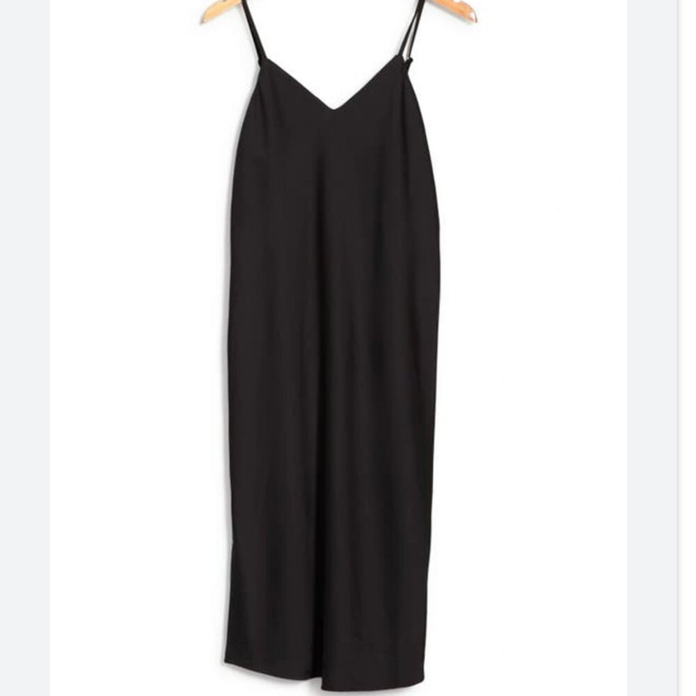 NWT Sam Edelman Satin Camisole Black Slipdress - size 2
